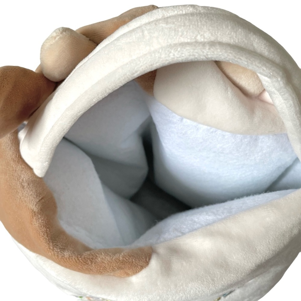 Squishmallow Winking White & Brown Cow Easter Basket, 11.5 inch tall - Picture 7 of 9